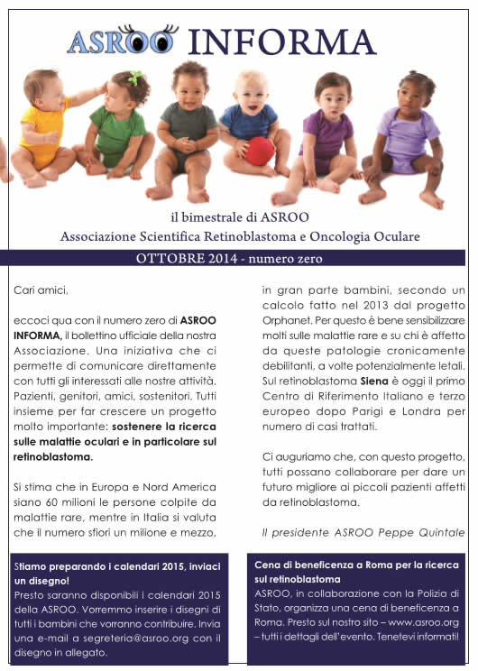 copertina numero zero asroo informa
