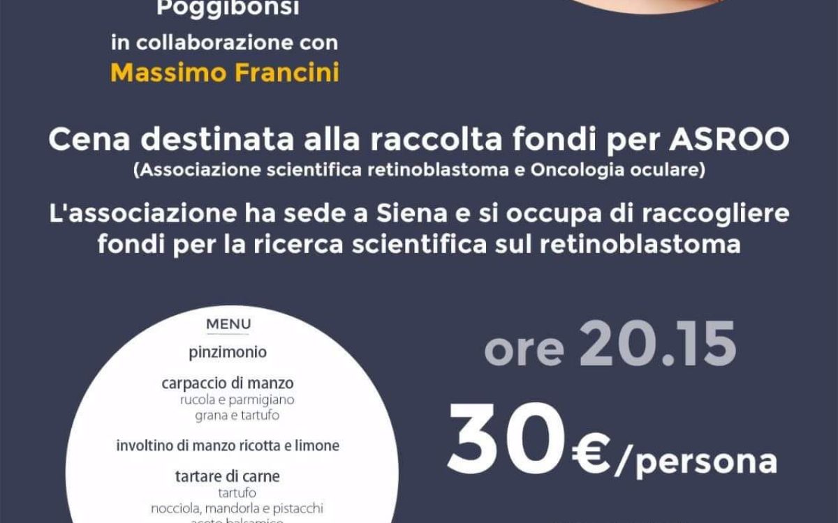 Cena di beneficenza a Poggibonsi a favore di ASROO