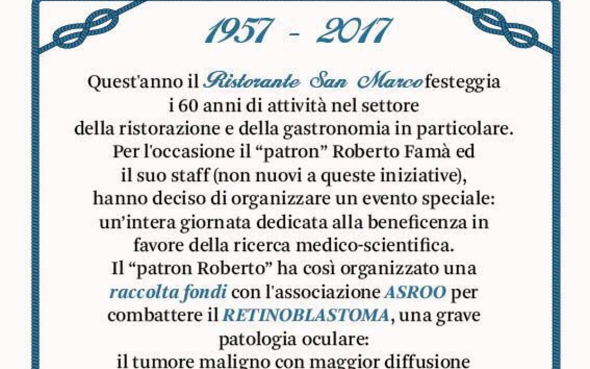 A Sestri Levante domenica 17 settembre cucina con orario no-stop per raccolta fondi