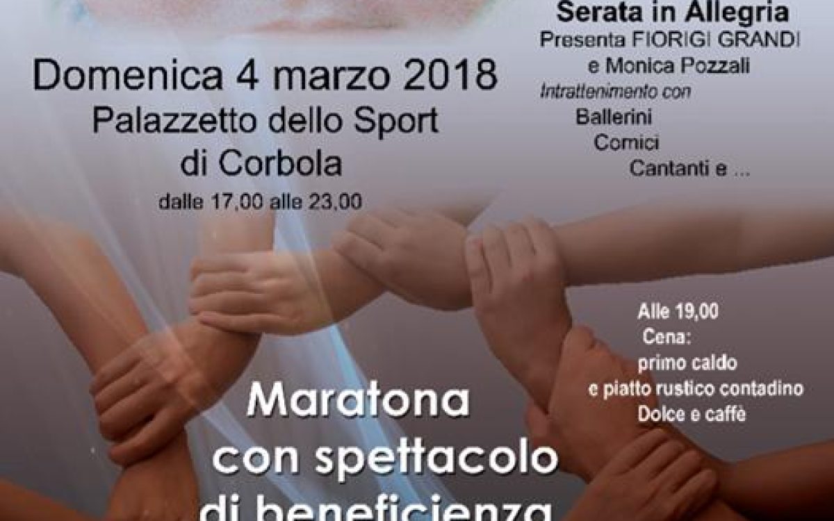 Maratona con spettacolo di beneficenza a favore di ASROO